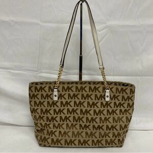 Michael Kors Tan and Brown Logo Tote